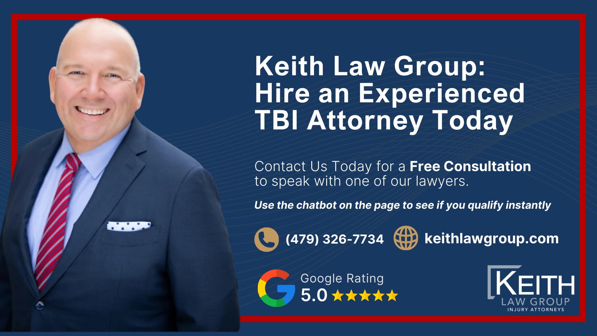 What Is a Traumatic Brain Injury (TBI); What Is a Traumatic Brain Injury (TBI); Keith Law Group_ Experienced Brain Injury Attorneys in Rogers; How Traumatic Brain Injuries Occur; Types and Severity of Traumatic Brain Injuries; Common Traumatic Brain Injury Symptoms and Long-Term Effects; Physical, Cognitive, and Emotional Symptoms; How Arkansas Personal Injury Law Applies to Traumatic Brain Injury Claims; Evidence That Supports a Strong Brain Injury Case; Statute of Limitations for Traumatic Brain Injury Claims in Arkansas; Statute of Limitations for Traumatic Brain Injury Claims in Arkansas (2); Economic Damages; Non-Economic Damages; How We Pursue Full and Fair Compensation; Keith Law Group_ Hire an Experienced TBI Attorney Today