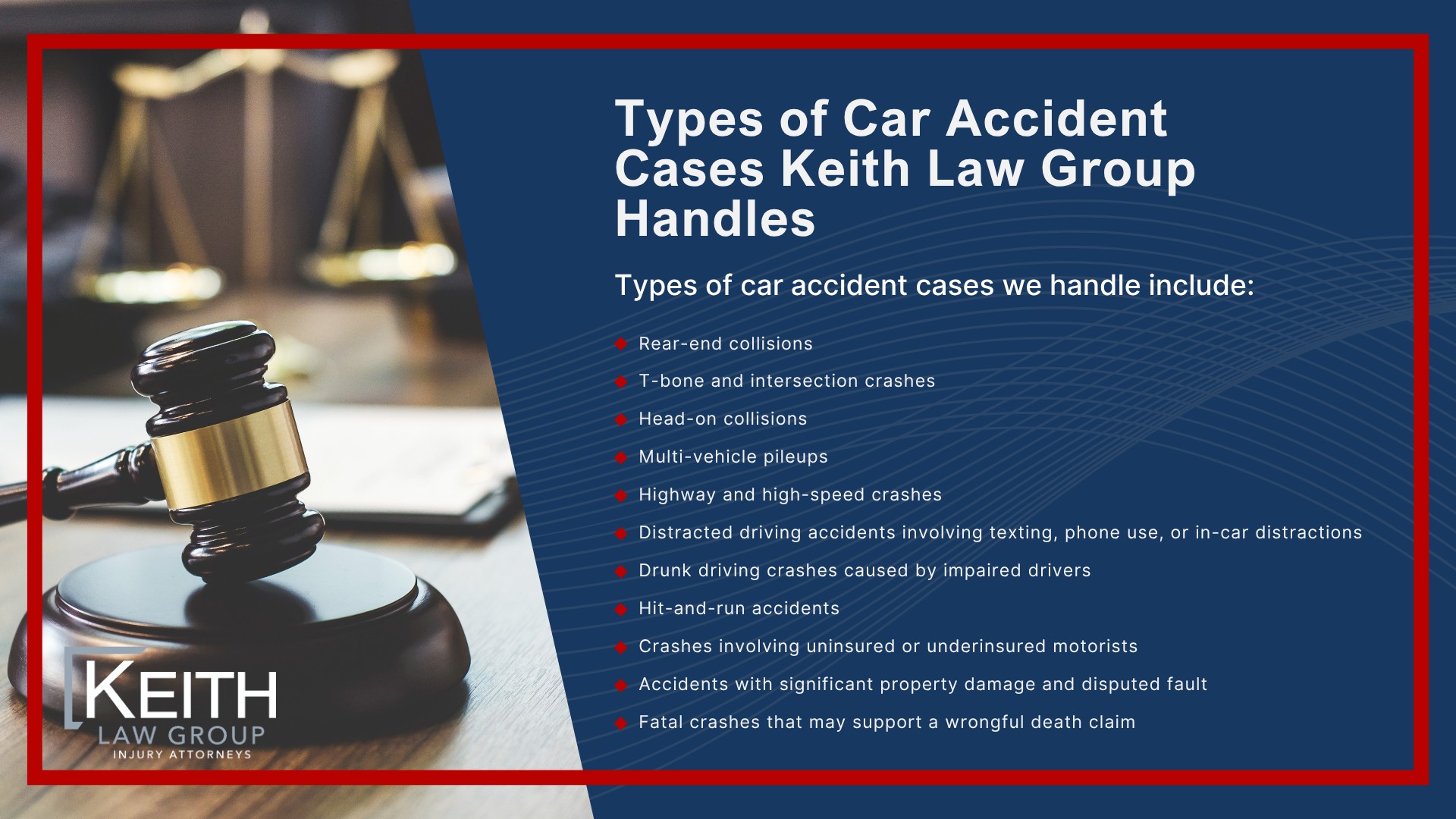 How Can Our Rogers Car Accident Attorneys Help You; How Much Does it Cost to Hire an Auto Accident Attorney from Keith Law Group; Meet the Rogers Car Accident Attorneys at Keith Law Group; Sean Keith; Brynna Barnica; Personalized Client Care Through Dedicated Communication; Types of Car Accident Cases Keith Law Group Handles