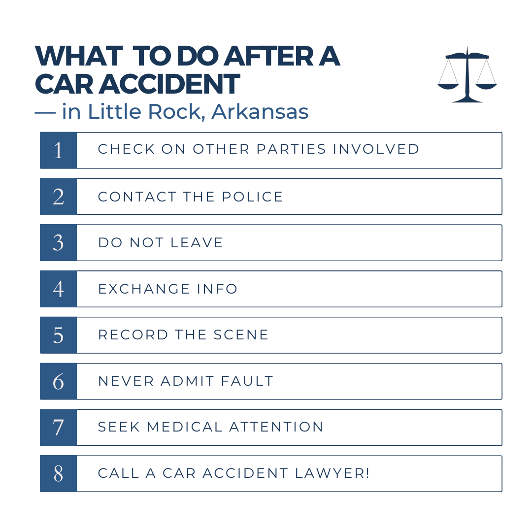 What steps should I take after an auto accident in Little Rock Arkansas?