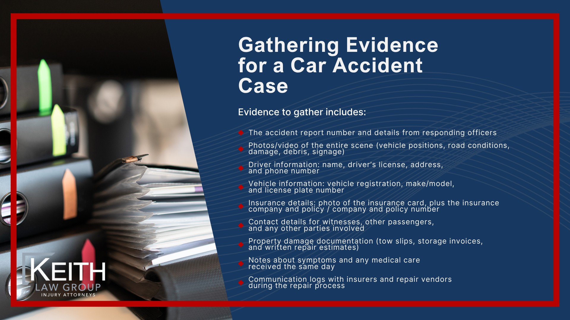 Steps to Take After An Arkansas Car Accident; The Legal Process of Arkansas Car Accident Cases; How Long Do I Have To File A Car Accident Injury Claim In Arkansas; How Can Our Arkansas Car Accident Attorney's Help You; Gathering Evidence for a Car Accident Case
