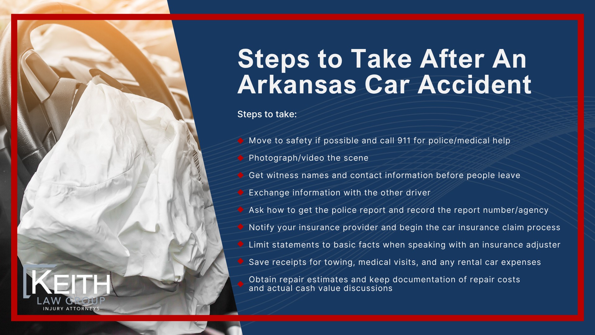 Steps to Take After An Arkansas Car Accident