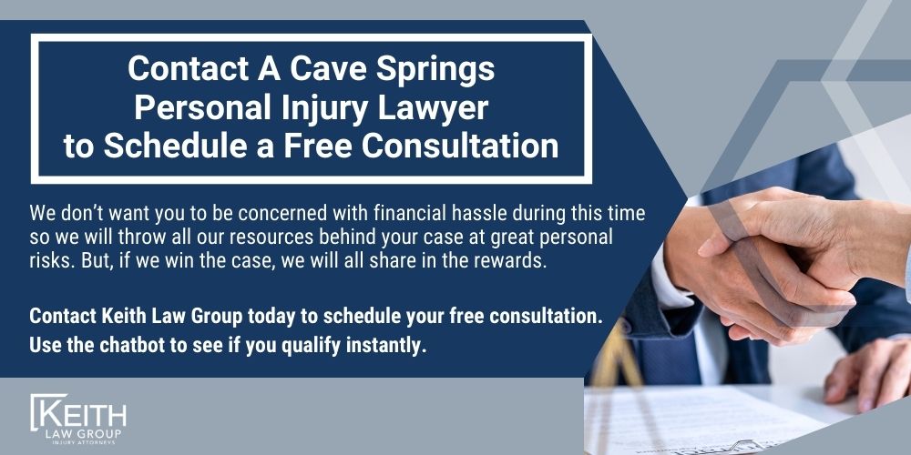 Cave Springs Personal Injury Lawyer; The #1 Personal Injury Lawyers in Booneville, Arkansas; What Type of Damages Can I Recover From An Injury Claim in Cave Springs; Damages In Cave Springs; Types of Personal Injury Claims Keith Law Group Handles in Cave Springs, Arkansas; Contact A Cave Springs Personal Injury Lawyer to Schedule a Free Consultation
