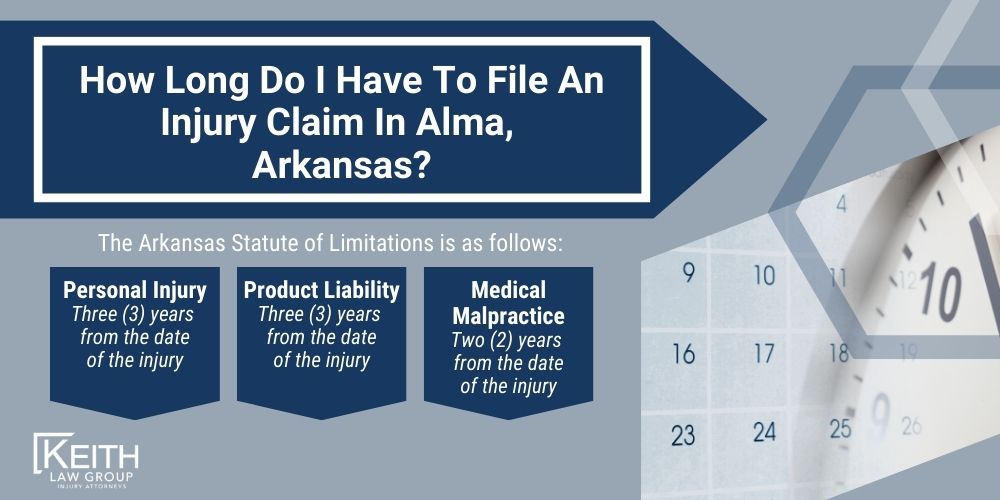 Alma Personal Injury Lawyer; What Type of Damages Can I Recover From An Alma Injury Claim; Types of Alma Injury Claims Keith Law Handles; Contact An Alma Personal Injury Lawyer to Schedule a Free Consultation; How Is Fault Determined After An Injury In Alma, Arkansas; How Much Will It Cost To Hire An Alma Personal Injury Lawyer; Why Do I Need A Lawyer For An Injury Claim In Alma (AR); How Long Do I Have To File An Injury Claim In Alma, Arkansas