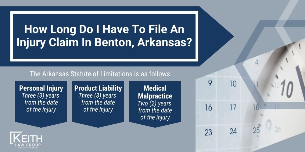 How Long Do I Have To File An Injury Claim In Benton, Arkansas