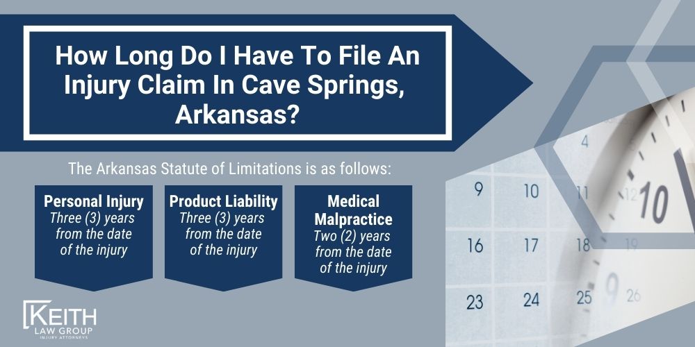 Cave Springs Personal Injury Lawyer; The #1 Personal Injury Lawyers in Booneville, Arkansas; What Type of Damages Can I Recover From An Injury Claim in Cave Springs; Damages In Cave Springs; Types of Personal Injury Claims Keith Law Group Handles in Cave Springs, Arkansas; Contact A Cave Springs Personal Injury Lawyer to Schedule a Free Consultation; How Is Fault Determined After An Injury In Cave Springs, Arkansas; How Much Will It Cost To Hire A Cave Springs Personal Injury Lawyer; Why Do I Need A Lawyer For An Injury Claim In Cave Springs (AR); How Long Do I Have To File An Injury Claim In Cave Springs, Arkansas