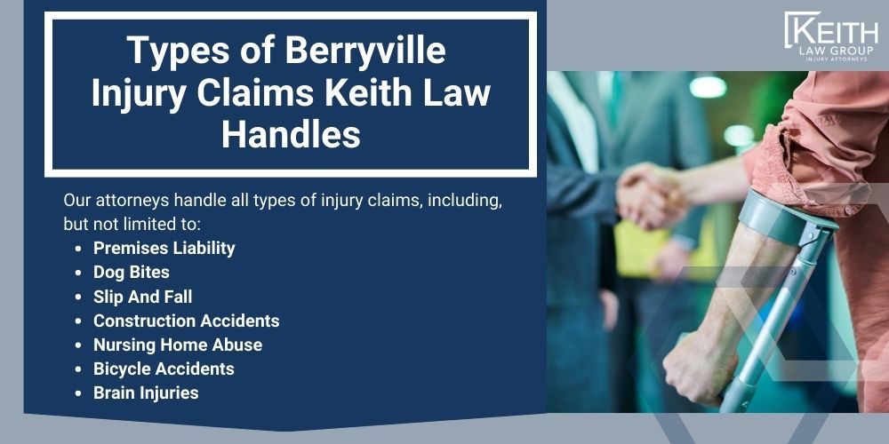 Berryville Personal Injury Lawyer; The #1 Berryville Vista Personal Injury Lawyer;  What Type of Damages Can I Recover From An Berryville Injury Claim; Types of Berryville Injury Claims Keith Law Handles
