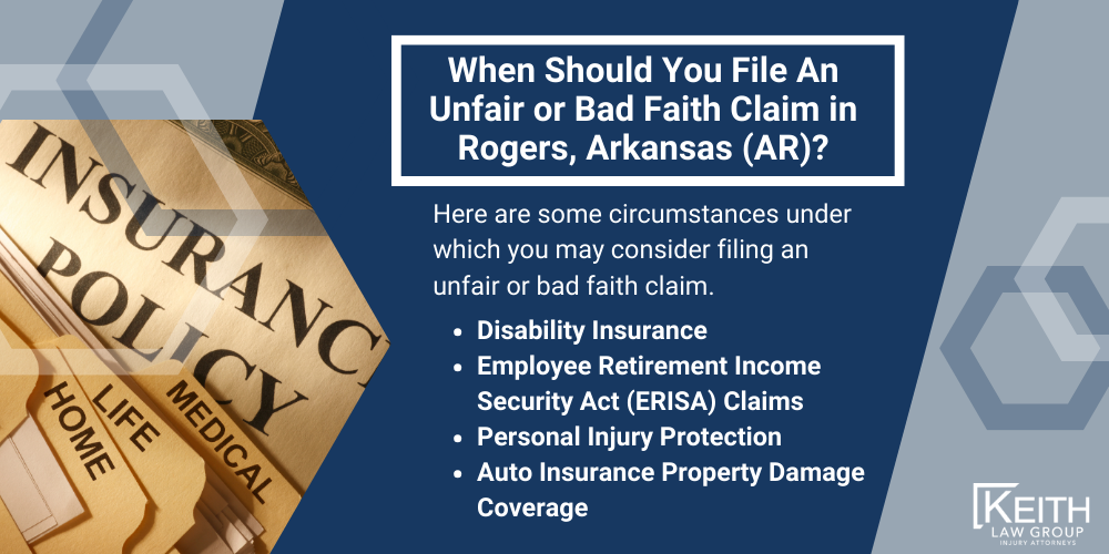 Rogers Personal Injury Lawyers; Rogers Arkansas Personal Injury Lawyers; The #1 Rogers Bad Faith Insurance Attorneys; When Should You File An Unfair or Bad Faith Claim in Rogers, Arkansas (AR)