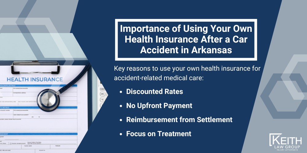 The Role of an Arkansas Car Accident Attorney to Ensure You Get Compensated Fairly; Your Lawyer Should Prioritize Your Interests Above All Else; Advice from Your Attorney to Maximize Your Compensation; Avoid Letting Hospitals Bill the Other Driver's Insurance Directly; Why Hospitals May Offer to Bill the Other Driver’s Insurance; The Pitfalls of Not Using Your Own Health Insurance Coverage; Importance of Using Your Own Health Insurance After a Car Accident in Arkansas