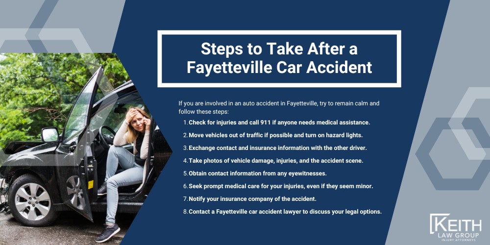 Fayetteville Auto Accident Attorney Explains Proving Fault; The Role of a Car Accident Lawyer in Proving Fault; Common Causes of Auto Accidents in Fayetteville; Steps to Take After a Fayetteville Car Accident