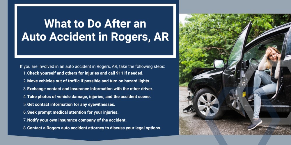 Rogers Auto Accident Attorney Explains Proving Fault; How an Auto Accident Lawyer Investigates Your Crash; Common Injuries in Northwest Arkansas Car Accidents; What to Do After an Auto Accident in Rogers, AR