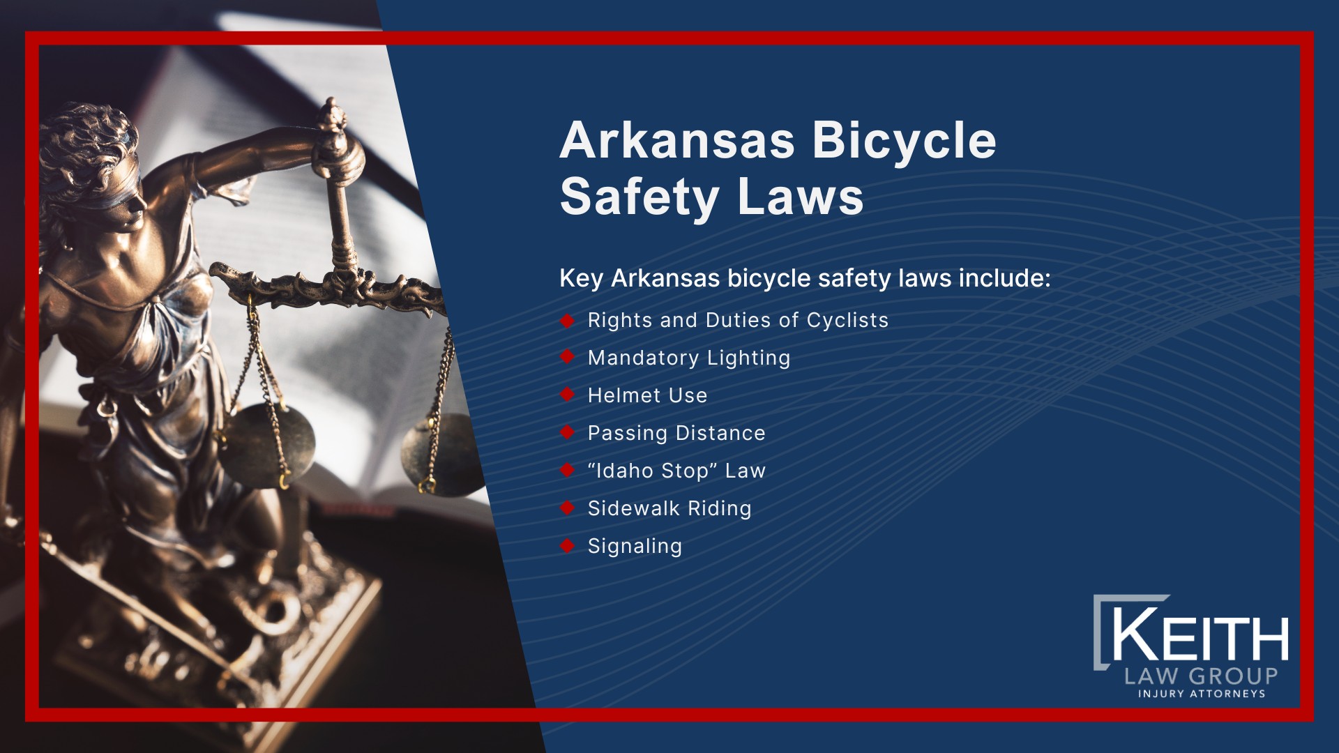 Our Experienced Bicycle Accident Lawyers are Prepared to Help You; Meet Our Rogers Bicycle Accident Lawyers; Sean Keith; Brynna Barnica; What to Do After a Bicycle Accident in Arkansas; Common Evidence in a Bicycle Accident Lawsuit; Common Damages in a Motorcycle Accident Case; The Legal Process for Bicycle Accident Cases in Arkansas; Common Bicycle Accident Injuries; Common Causes of Bicycle Crashes; Arkansas Bicycle Safety Laws