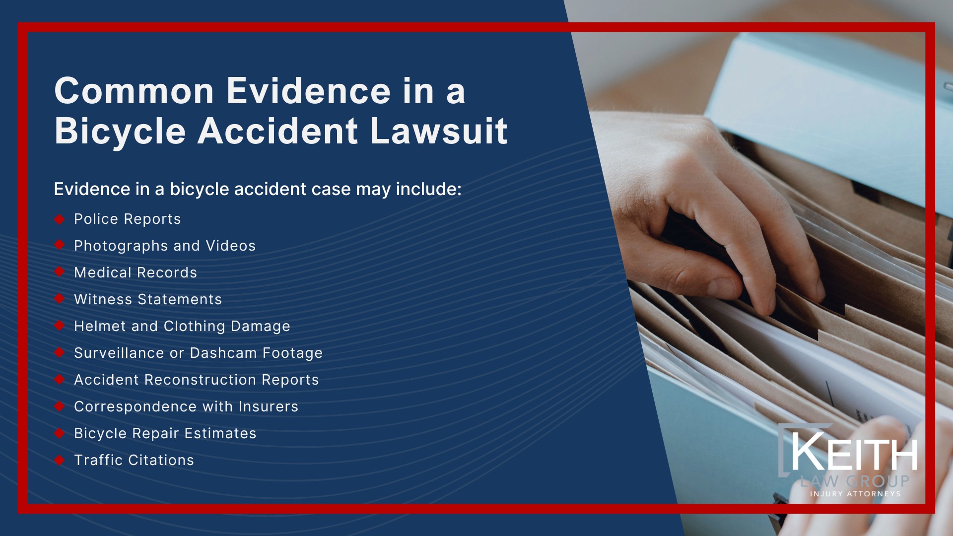 Our Experienced Bicycle Accident Lawyers are Prepared to Help You; Meet Our Rogers Bicycle Accident Lawyers; Sean Keith; Brynna Barnica; What to Do After a Bicycle Accident in Arkansas; Common Evidence in a Bicycle Accident Lawsuit