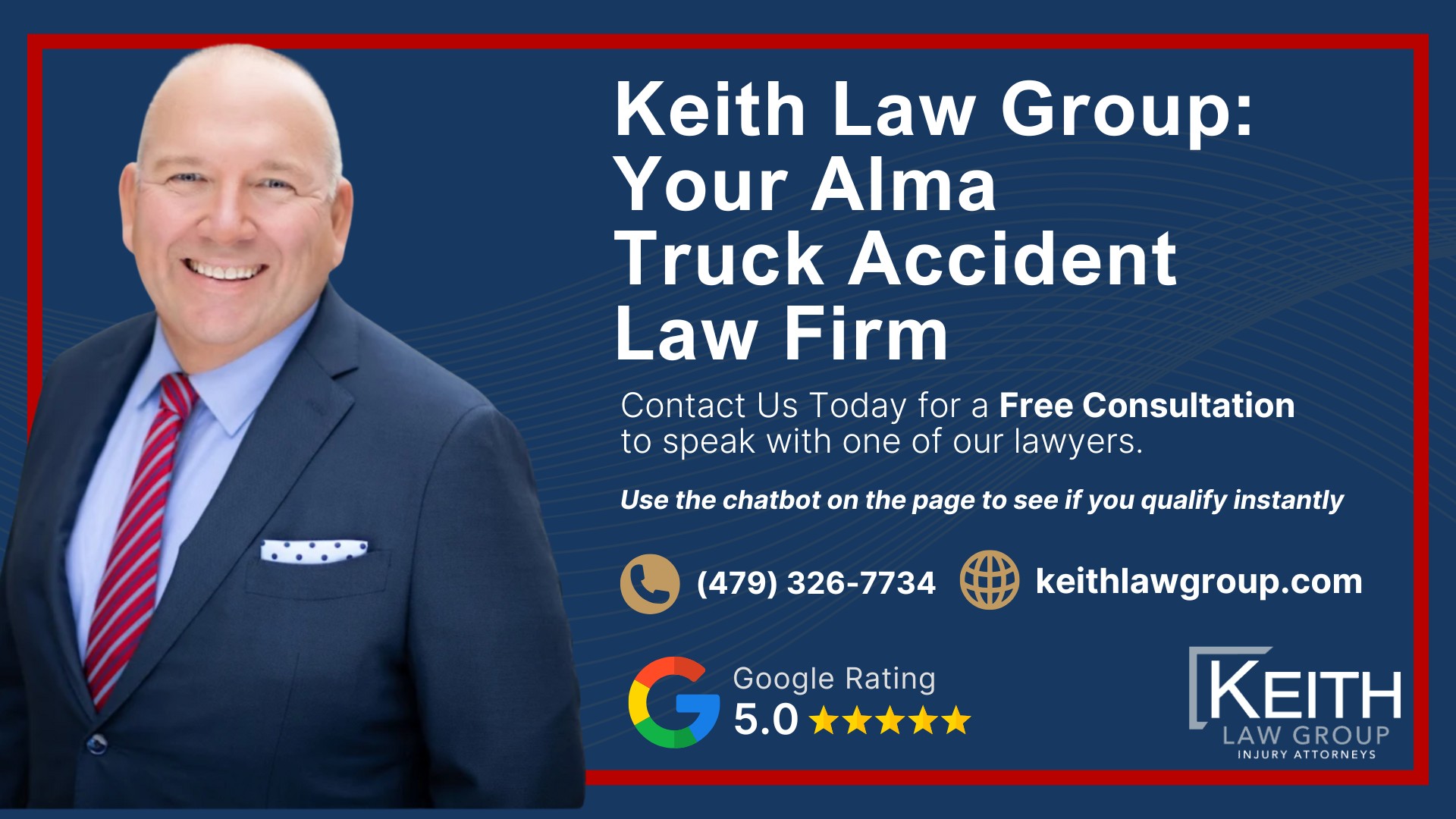 Our Experienced Alma Truck Accident Lawyers are Prepared to Help You; Meet the Alma Truck Accident Lawyers from Keith Law Group; Sean Keith; Brynna Barnica; What To Do After a Truck Accident in Alma, Arkansas; Gathering Evidence for Your Truck Accident Claim; Common Damages in Truck Accident Cases; The Legal Process for Truck Accident Cases in Arkansas; Common Truck Accident Injuries; Arkansas Auto Accident Statistics; Keith Law Group_ Your Jonesboro Car Accident Lawyer; Keith Law Group Your Alma Truck Accident Law Firm