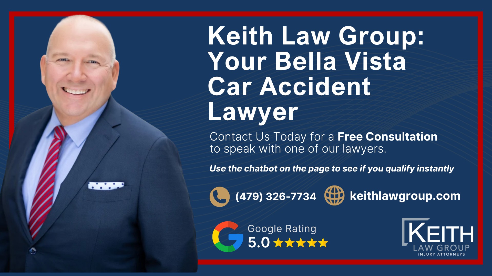 Our Bella Vista Car Accident Lawyers are Prepared to Help You; How Can Our Bella Vista Car Accident Attorneys Help You; Meet the Bella Vista, Arkansas Car Accident Attorneys at Keith Law Group; Sean Keith; Brynna Barnica; What to Do Immediately After a Car Accident in Bella Vista, Arkansas; Gathering Evidence for a Car Accident Claim; Assessing Damages in Your Car Accident Lawsuit; The Legal Process for Arkansas Car Accident Cases; Common Car Accident Injuries; Arkansas Auto Accident Statistics; Keith Law Group_ Your Bella Vista Car Accident Lawyer