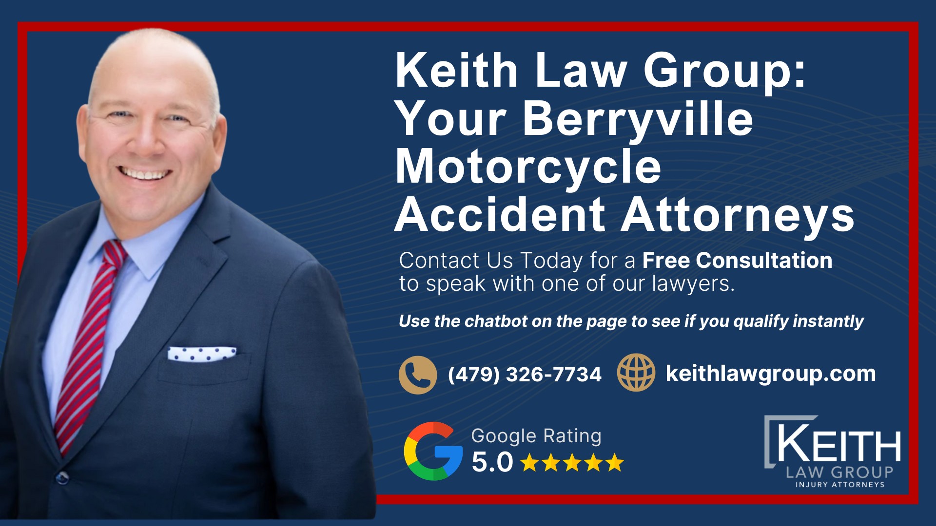 Our Experienced Berryville Motorcycle Accident Lawyers are Prepared to Help You; Meet the Bentonville, Arkansas Motorcycle Accident Lawyers at Keith Law Group; Sean Keith; Brynna Barnica; What To Do After a Motorcycle Crash in Bella Vista, Arkansas; Common Evidence in Motorcycle Accident Cases; Common Damages in a Motorcycle Accident Case; The Legal Process for Motorcycle Accident Claims in Arkansas; Types and Causes of Motorcycle Accidents; Motorcycle Accident Injuries; Keith Law Group_ Your Bella Vista Motorcycle Accident Attorneys