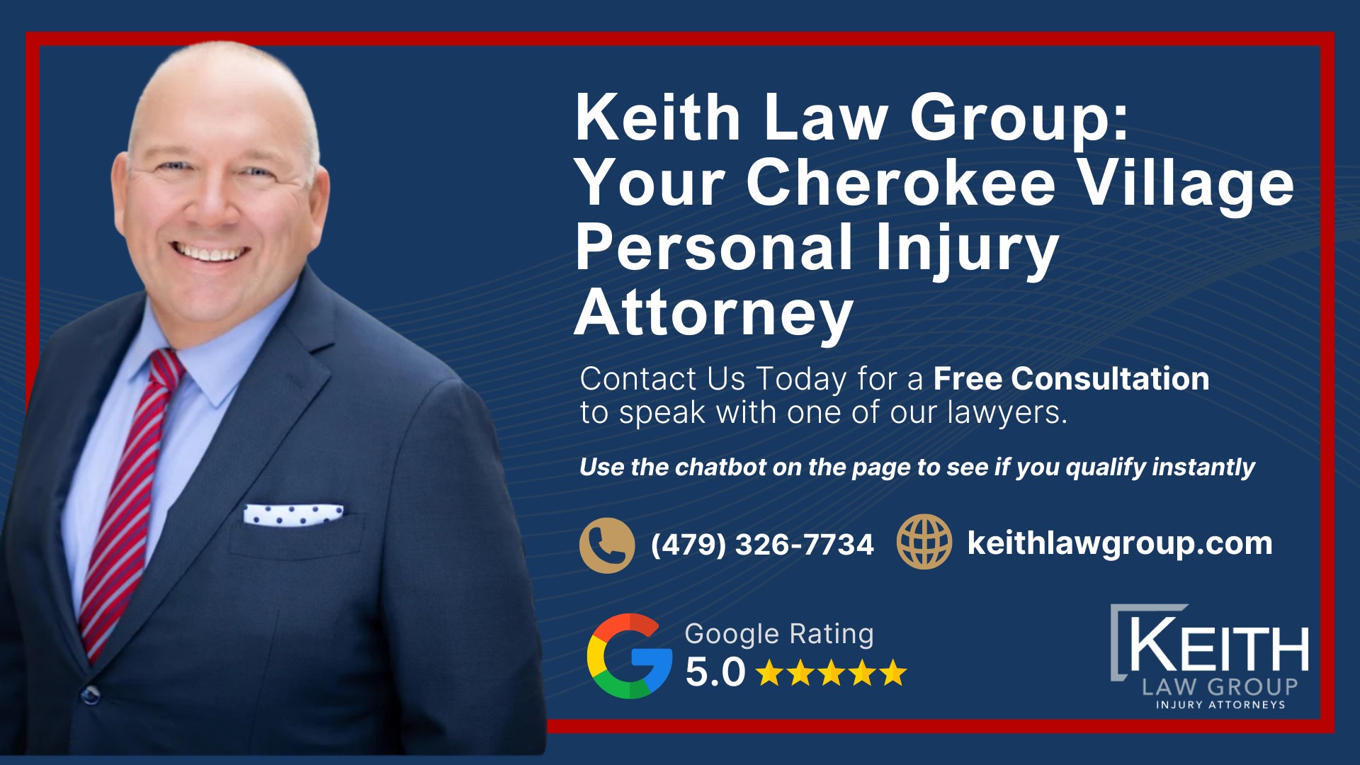 Our Cherokee Village Personal Injury Lawyers are Prepared to Help You!; Meet the Cherokee Village, Arkansas Personal Injury Lawyers at Keith Law Group; Sean Keith; Brynna Barnica; How Can a Cherokee Village, Arkansas Personal Injury Lawyer from Keith Law Group Help You; Personal Injury Case Results Achieved by Keith Law Group; Types of Personal Injury Cases We Handle in Cherokee Village, Arkansas; What is the Personal Injury Lawsuit Process in Cherokee Village, Arkansas; Gathering Evidence for a Personal Injury Claim; Common Damages in a Personal Injury Lawsuit; Keith Law Group_ Your Cherokee Village Personal Injury Attorney