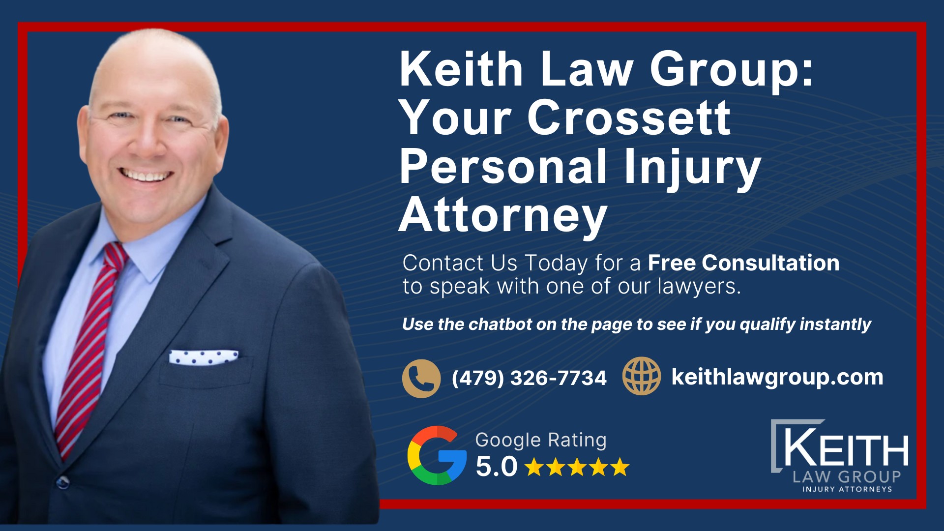 Our Crossett Personal Injury Lawyers are Prepared to Help You!;  Meet the Crossett, Arkansas Personal Injury Lawyers at Keith Law Group; Sean Keith; Brynna Barnica; How Can a Crossett, Arkansas Personal Injury Lawyer from Keith Law Group Help You; Personal Injury Case Results Achieved by Keith Law Group; Types of Personal Injury Cases We Handle in Crossett, Arkansas; What is the Personal Injury Lawsuit Process in Crossett, Arkansas; Gathering Evidence for a Personal Injury Claim; Common Damages in a Personal Injury Lawsuit; Keith Law Group_ Your Crossett Personal Injury Attorney