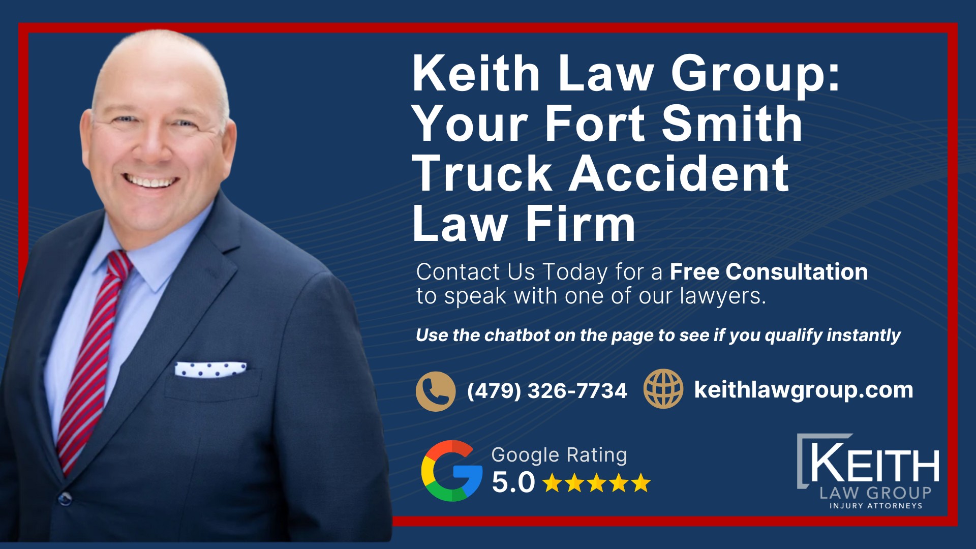Our Experienced Fort Smith Truck Accident Lawyers are Prepared to Help You; Meet the Fort Smith, Arkansas Truck Accident Lawyers from Keith Law Group; Sean Keith; Brynna Barnica; What To Do After a Truck Accident in Fort Smith, Arkansas; Gathering Evidence for Your Truck Accident Claim; Common Damages in Truck Accident Cases; The Legal Process for Truck Accident Cases in Arkansas; Common Truck Accident Injuries; Arkansas Auto Accident Statistics; Keith Law Group_ Your Fort Smith Truck Accident Law Firm