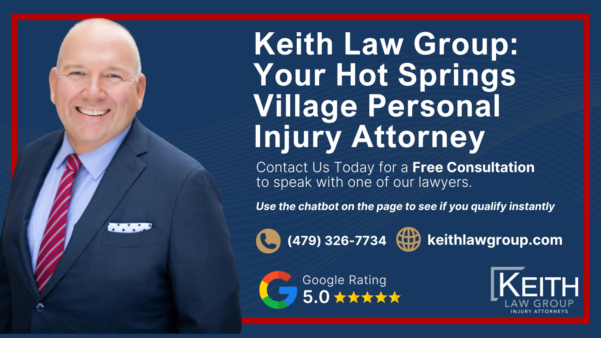 Our Hot Springs Village Personal Injury Lawyers are Prepared to Help You!; Meet the Hot Springs Village, Arkansas Personal Injury Lawyers at Keith Law Group; Sean Keith; Brynna Barnica; How Can a Hot Springs Village, Arkansas Personal Injury Lawyer from Keith Law Group Help You; Personal Injury Case Results Achieved by Keith Law Group; Types of Personal Injury Cases We Handle in Hot Springs Village, Arkansas; What is the Personal Injury Lawsuit Process in Hot Springs Village, Arkansas; Gathering Evidence for a Personal Injury Claim; Common Damages in a Personal Injury Lawsuit; Keith Law Group_ Your Hot Springs Village Personal Injury Attorney