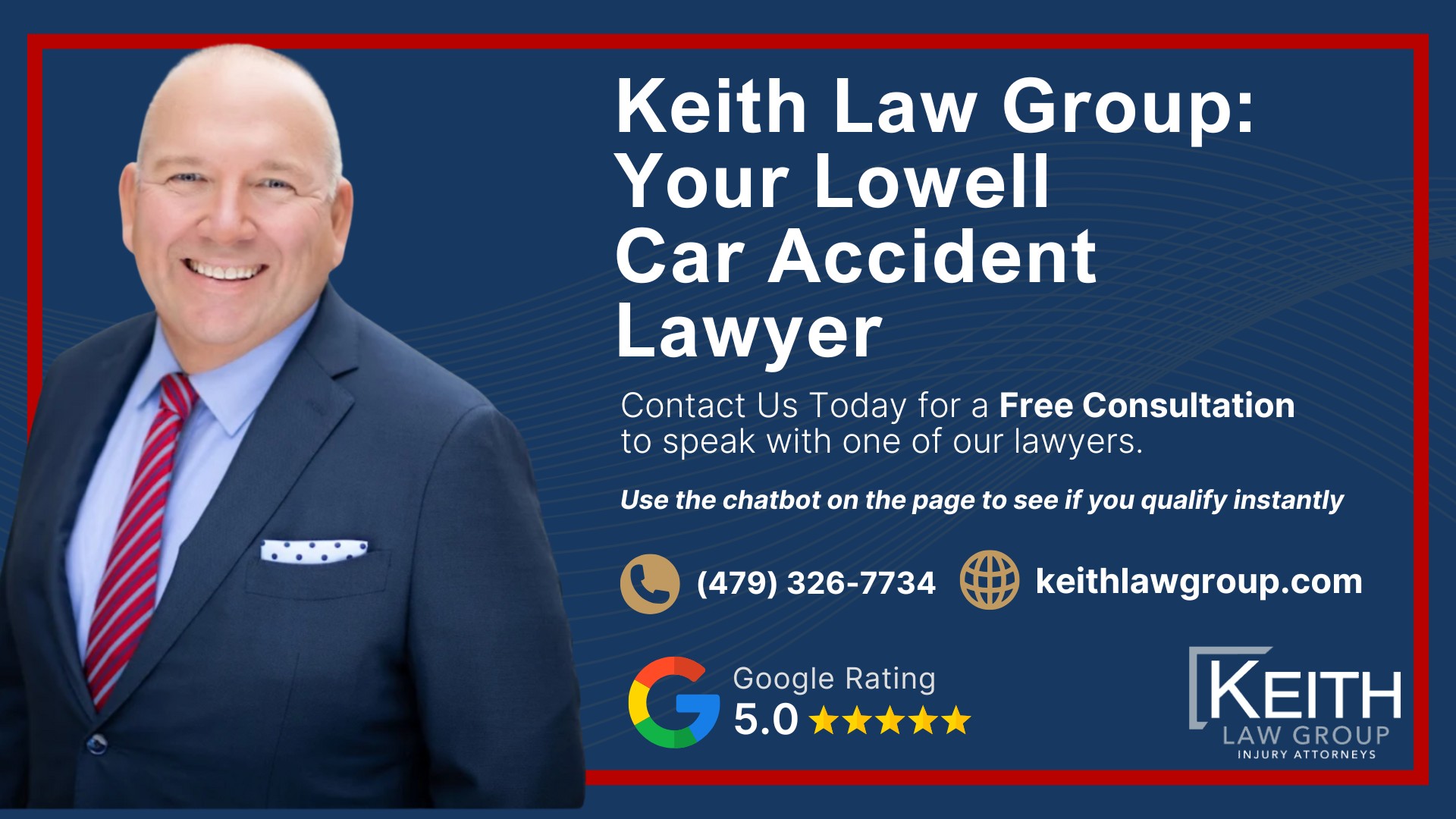 Our Lowell Car Accident Lawyers are Prepared to Help You; How Can Our Lowell Car Accident Attorneys Help You; Meet the Lowell, Arkansas Car Accident Attorneys at Keith Law Group; Sean Keith; Brynna Barnica; What to Do Immediately After a Car Accident in Lowell, Arkansas; Gathering Evidence for a Car Accident Claim; Assessing Damages in Your Car Accident Lawsuit; The Legal Process for Arkansas Car Accident Cases; Common Car Accident Injuries; Arkansas Auto Accident Statistics; Keith Law Group_ Your Lowell Car Accident Lawyer