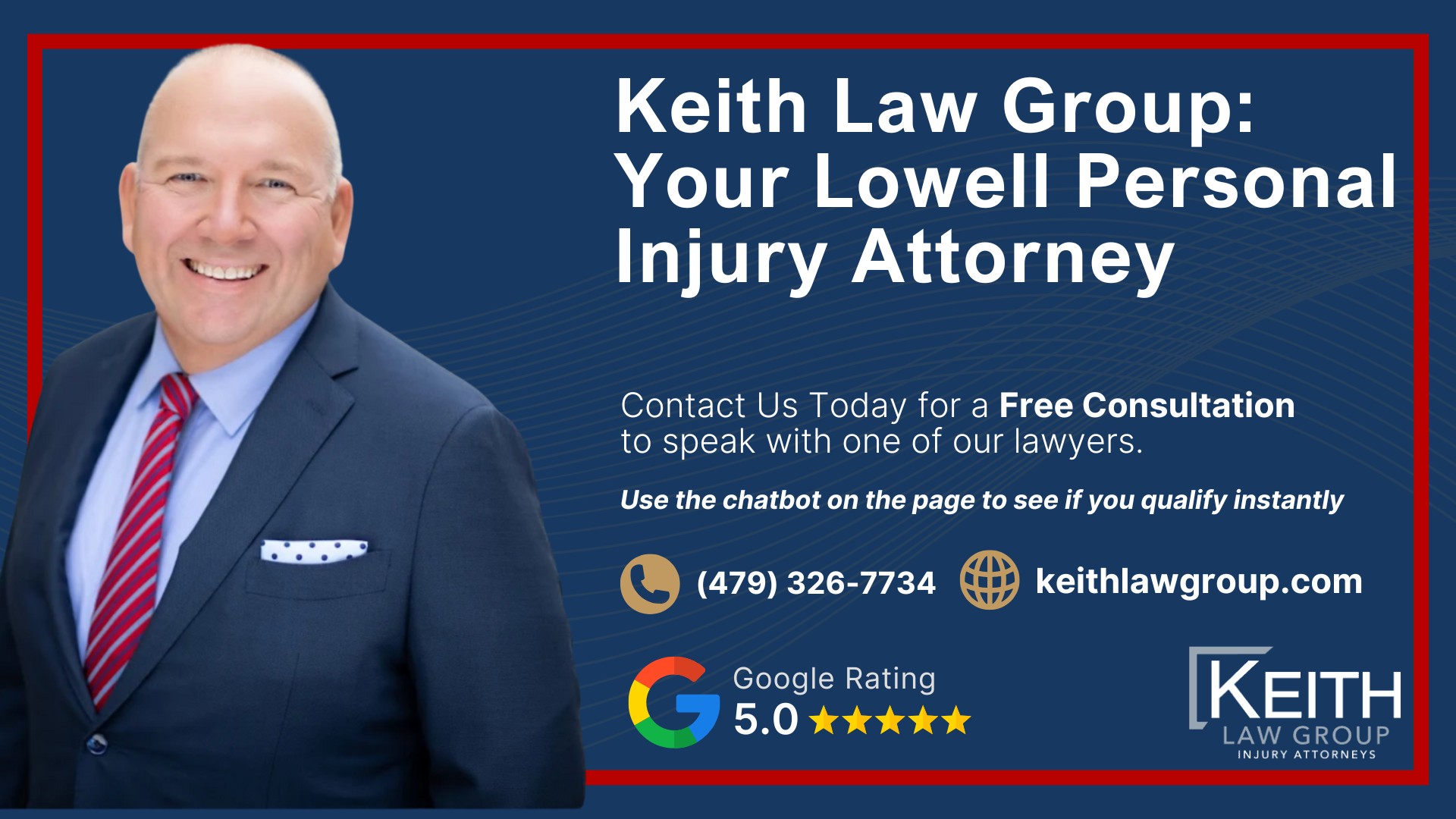 Our Lowell Personal Injury Lawyers are Prepared to Help You!;  Meet the Lowell, Arkansas Personal Injury Lawyers at Keith Law Group; Sean Keith; Brynna Barnica; How Can a Lowell, Arkansas Personal Injury Lawyer from Keith Law Group Help You; Personal Injury Case Results Achieved by Keith Law Group; Types of Personal Injury Cases We Handle in Lowell, Arkansas; What is the Personal Injury Lawsuit Process in Lowell, Arkansas; Gathering Evidence for a Personal Injury Claim; Common Damages in a Personal Injury Lawsuit; Keith Law Group_ Your Lowell Personal Injury Attorney