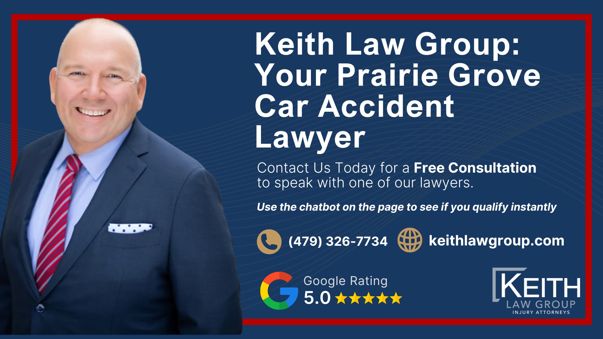 Our Prairie Grove Car Accident Lawyers are Prepared to Help You; How Can Our Prairie Grove Car Accident Attorneys Help You; Meet the Prairie Grove, Arkansas Car Accident Attorneys at Keith Law Group; Sean Keith; Brynna Barnica; What to Do Immediately After a Car Accident in Prairie Grove, Arkansas; Gathering Evidence for a Car Accident Claim; Assessing Damages in Your Car Accident Lawsuit; The Legal Process for Arkansas Car Accident Cases; Common Car Accident Injuries; Arkansas Auto Accident Statistics; Keith Law Group_ Your Prairie Grove Car Accident Lawyer
