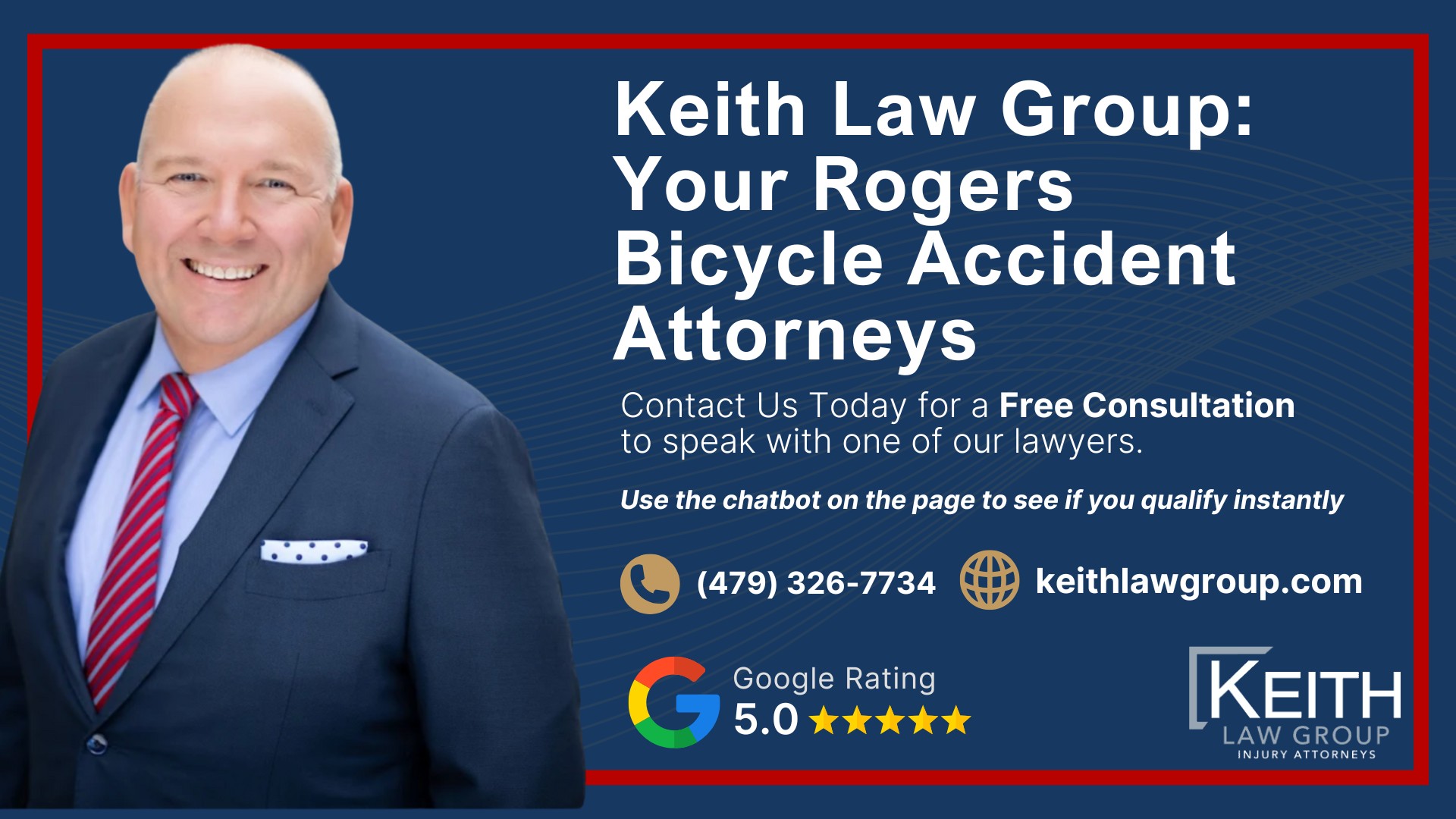 Our Experienced Bicycle Accident Lawyers are Prepared to Help You; Meet Our Rogers Bicycle Accident Lawyers; Sean Keith; Brynna Barnica; What to Do After a Bicycle Accident in Arkansas; Common Evidence in a Bicycle Accident Lawsuit; Common Damages in a Motorcycle Accident Case; The Legal Process for Bicycle Accident Cases in Arkansas; Common Bicycle Accident Injuries; Common Causes of Bicycle Crashes; Arkansas Bicycle Safety Laws; Keith Law Group_ Your Rogers Bicycle Accident Attorneys