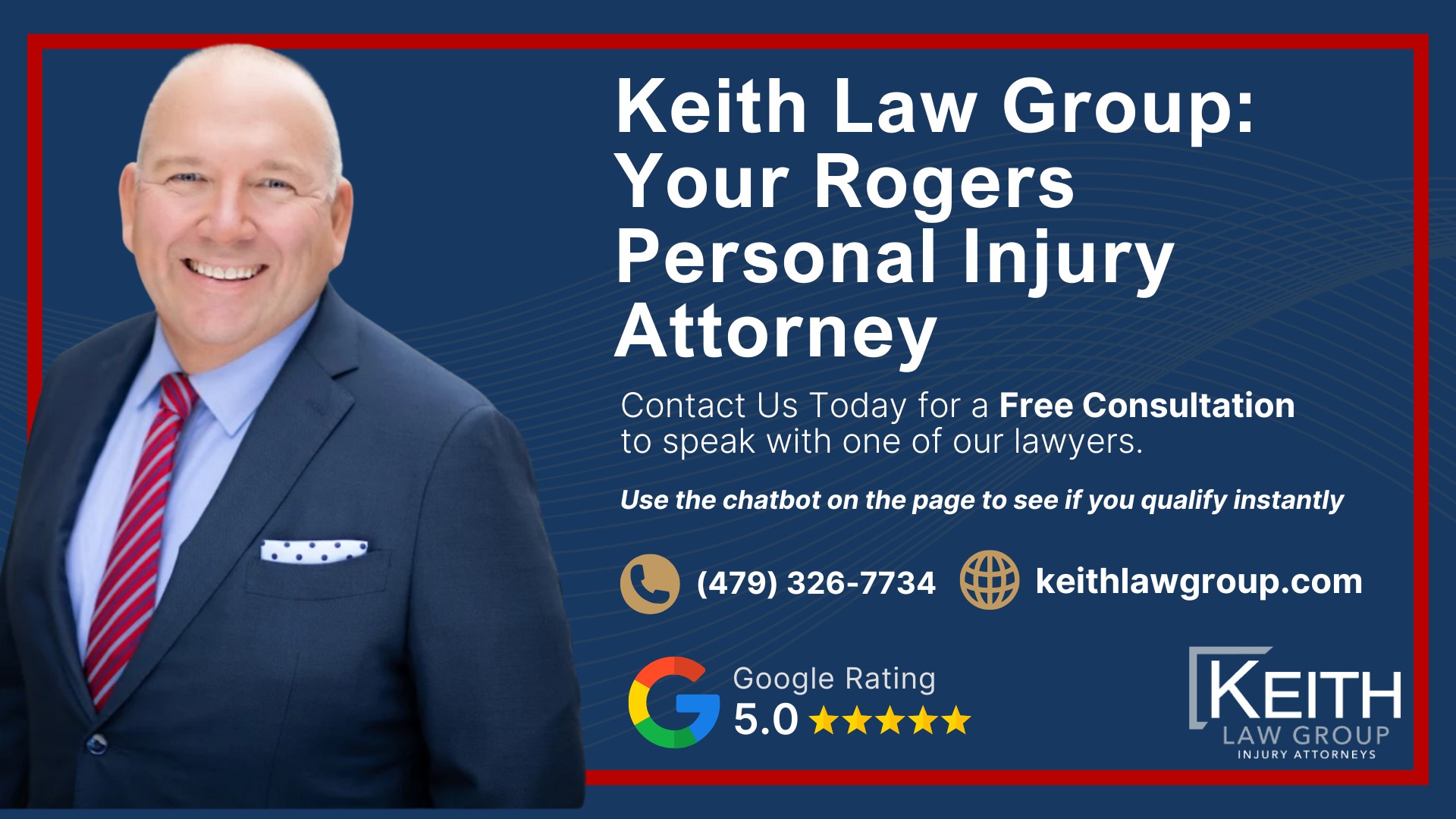 Our Rogers Personal Injury Lawyers are Prepared to Help You!;  Meet the Rogers, Arkansas Personal Injury Lawyers at Keith Law Group; Sean Keith; Brynna Barnica; How Can a Rogers, Arkansas Personal Injury Lawyer from Keith Law Group Help You; Personal Injury Case Results Achieved by Keith Law Group; Types of Personal Injury Cases We Handle in Rogers, Arkansas; What is the Personal Injury Lawsuit Process in Rogers, Arkansas; Gathering Evidence for a Personal Injury Claim; Common Damages in a Personal Injury Lawsuit; Keith Law Group_ Your Rogers Personal Injury Attorney