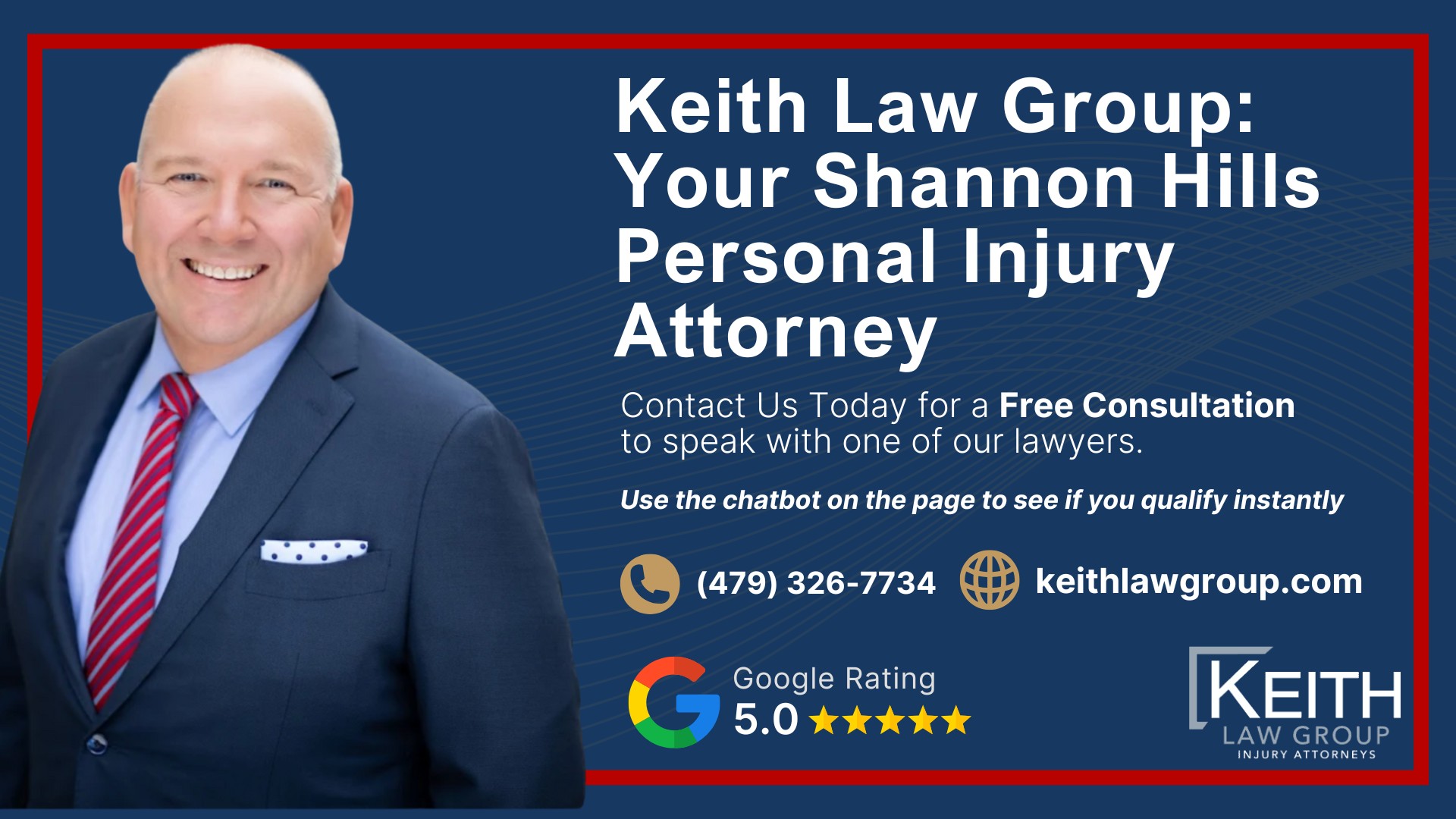 Our Shannon Hills Personal Injury Lawyers are Prepared to Help You!; Meet the Shannon Hills, Arkansas Personal Injury Lawyers at Keith Law Group; Sean Keith; Our Shannon Hills Personal Injury Lawyers are Prepared to Help You!; Meet the Shannon Hills, Arkansas Personal Injury Lawyers at Keith Law Group; Sean Keith; Brynna Barnica; How Can a Shannon Hills, Arkansas Personal Injury Lawyer from Keith Law Group Help You; Personal Injury Case Results Achieved by Keith Law Group; Types of Personal Injury Cases We Handle in Shannon Hills, Arkansas; What is the Personal Injury Lawsuit Process in Shannon Hills, Arkansas; Gathering Evidence for a Personal Injury Claim; Common Damages in a Personal Injury Lawsuit; Keith Law Group_ Your Shannon Hills Personal Injury Attorney