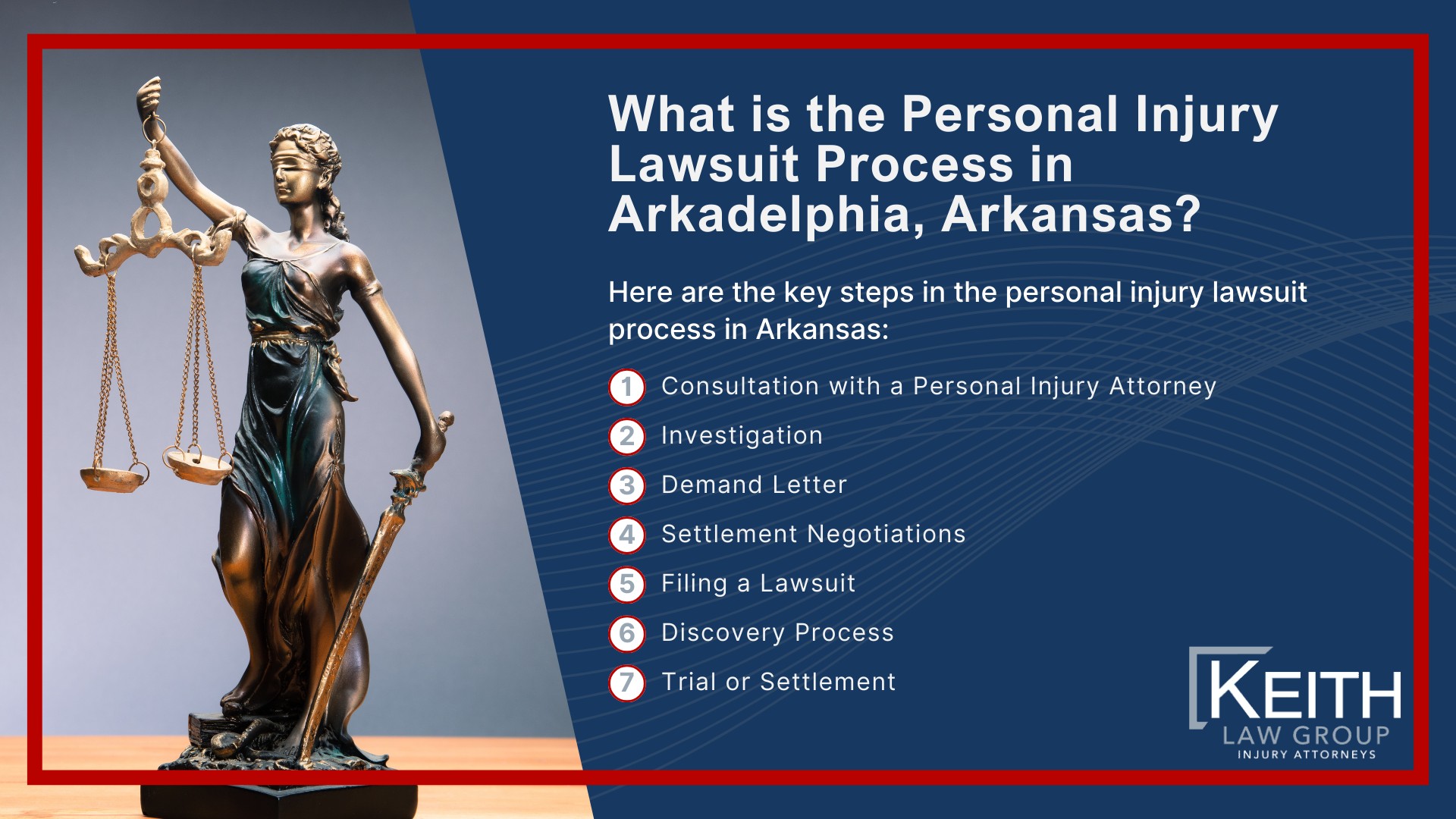Our Arkadelphia Personal Injury Lawyers are Prepared to Help You!; Meet the Arkadelphia, Arkansas Personal Injury Lawyers at Keith Law Group; Sean Keith; Brynna Barnica; How Can an Arkadelphia, Arkansas Personal Injury Lawyer from Keith Law Group Help You; Personal Injury Case Results Achieved by Keith Law Group; Types of Personal Injury Cases We Handle in Arkadelphia, Arkansas; What is the Personal Injury Lawsuit Process in Arkadelphia, Arkansas