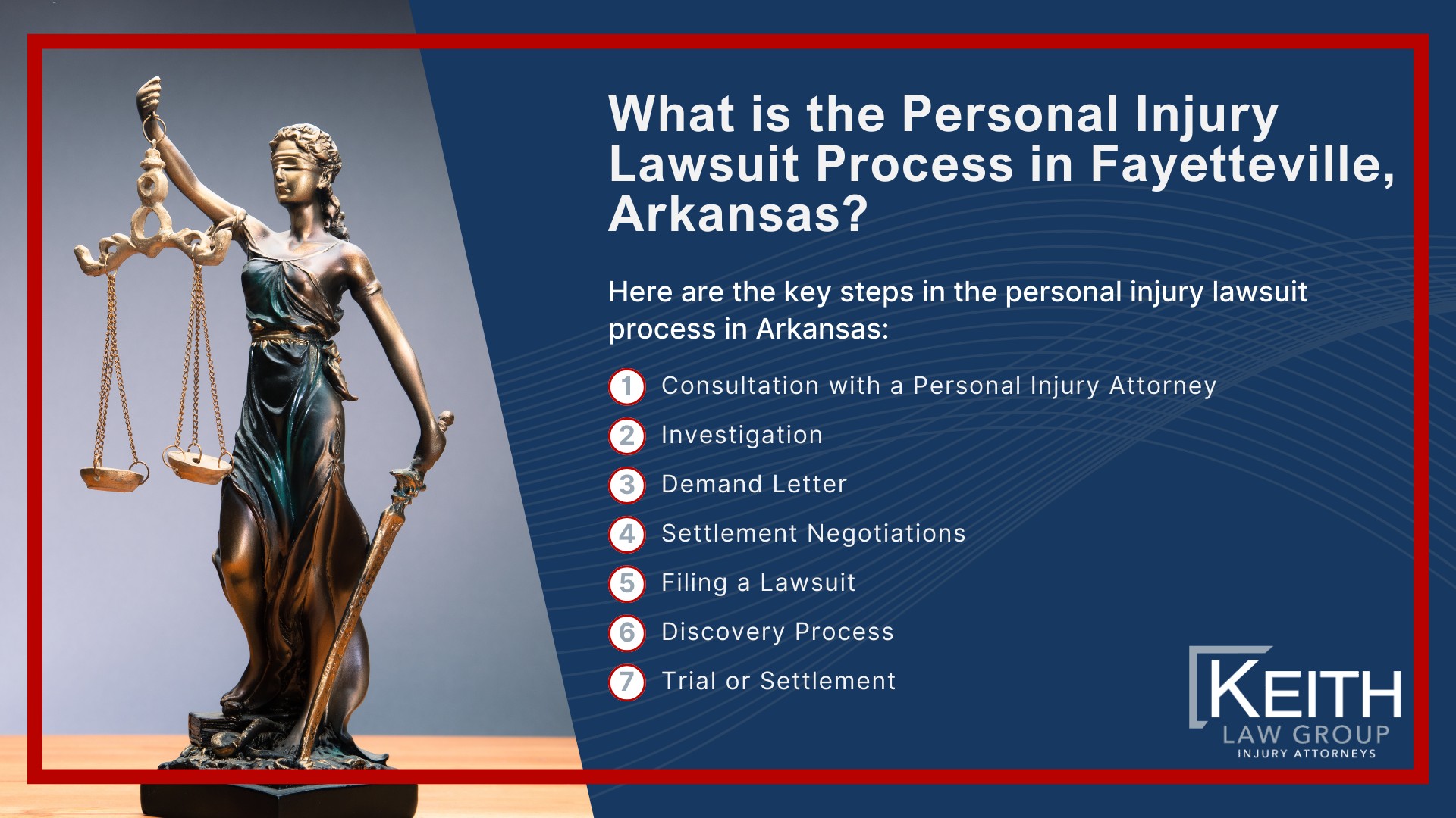 Our Fayetteville Personal Injury Lawyers are Prepared to Help You!; Meet the Fayetteville, Arkansas Personal Injury Lawyers at Keith Law Group; Sean Keith; Brynna Barnica; How Can a Fayetteville, Arkansas Personal Injury Lawyer from Keith Law Group Help You; Personal Injury Case Results Achieved by Keith Law Group; Types of Personal Injury Cases We Handle in Fayetteville, Arkansas; What is the Personal Injury Lawsuit Process in Fayetteville, Arkansas