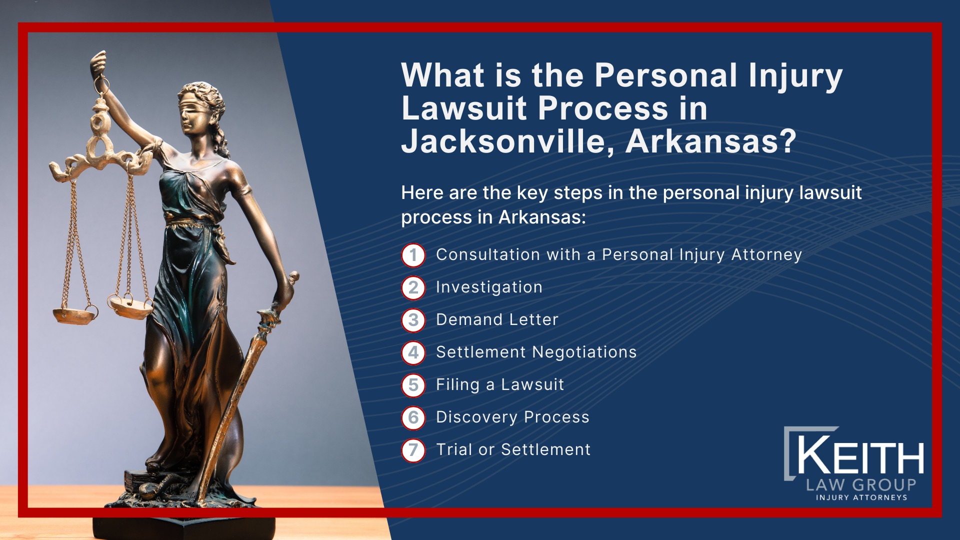 Our Jacksonville Personal Injury Lawyers are Prepared to Help You!; Meet the Jacksonville, Arkansas Personal Injury Lawyers at Keith Law Group; Sean Keith; Brynna Barnica; How Can a Jacksonville, Arkansas Personal Injury Lawyer from Keith Law Group Help You; Personal Injury Case Results Achieved by Keith Law Group; Types of Personal Injury Cases We Handle in Jacksonville, Arkansas; What is the Personal Injury Lawsuit Process in Jacksonville, Arkansas