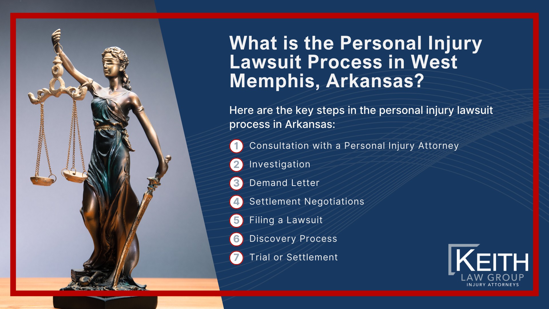 Our West Memphis Personal Injury Lawyers are Prepared to Help You!; Meet the Trumann, Arkansas Personal Injury Lawyers at Keith Law Group; Sean Keith; Brynna Barnica; How Can a West Memphis, Arkansas Personal Injury Lawyer from Keith Law Group Help You; Personal Injury Case Results Achieved by Keith Law Group; Types of Personal Injury Cases We Handle in West Memphis, Arkansas; What is the Personal Injury Lawsuit Process in West Memphis, Arkansas