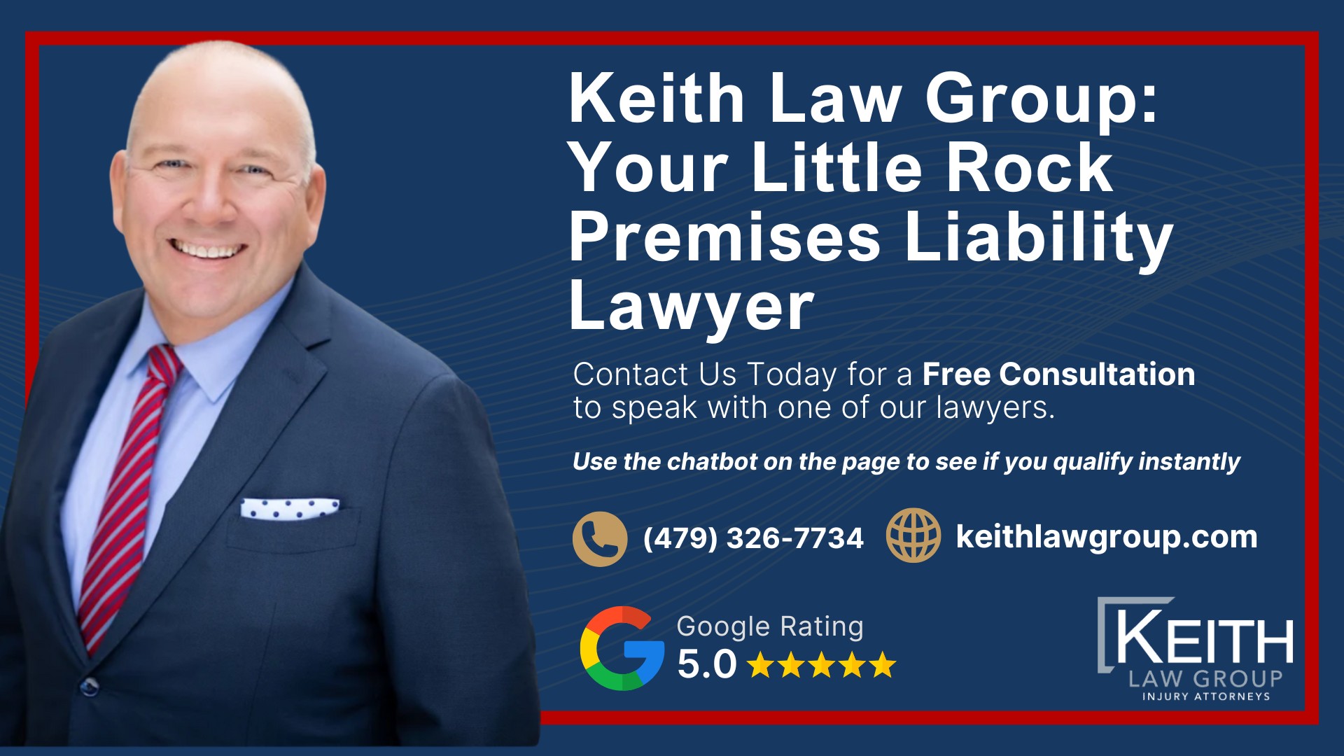 How Can Our Little Rock Premises Liability Attorney's Help You; How Much Does It Cost To Hire A Premises Liability Attorney From Keith Law Group; Meet Our Team of Little Rock Premises Liability Attorneys; Personalized Client Care Through Dedicated Communication; What To Do After An Premises Liability Claim in Little Rock; Gathering Evidence for a Premises Liability Claim; Assessing Damages In Your Premises Liability Lawsuit; The Importance Of Seeking Medical Treatment And Mitigating Injuries Sustained; The Legal Process for Arkansas Premises Liability Cases; How Long Do I Have To File A Premises Liability Claim In Arkansas; Common Premises Liability Injuries; Keith Law Group_ Your Little Rock Premises Liability Lawyer