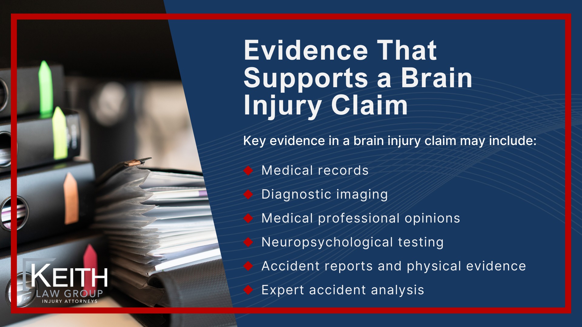 Common Causes of Traumatic Brain Injuries; Traumatic Brain Injury Symptoms ; Immediate and Short-Term Symptoms;  Cognitive, Emotional, and Behavioral Changes; Long-Term and Permanent Complications; Diagnosis and Medical Treatment for Traumatic Brain Injuries; The Importance of Immediate Medical Attention; Diagnostic Tools Used in Brain Injury Cases; Ongoing Medical Care and Treatment; How Arkansas Personal Injury Law Applies to Traumatic Brain Injury Claims; Evidence That Supports a Brain Injury Claim