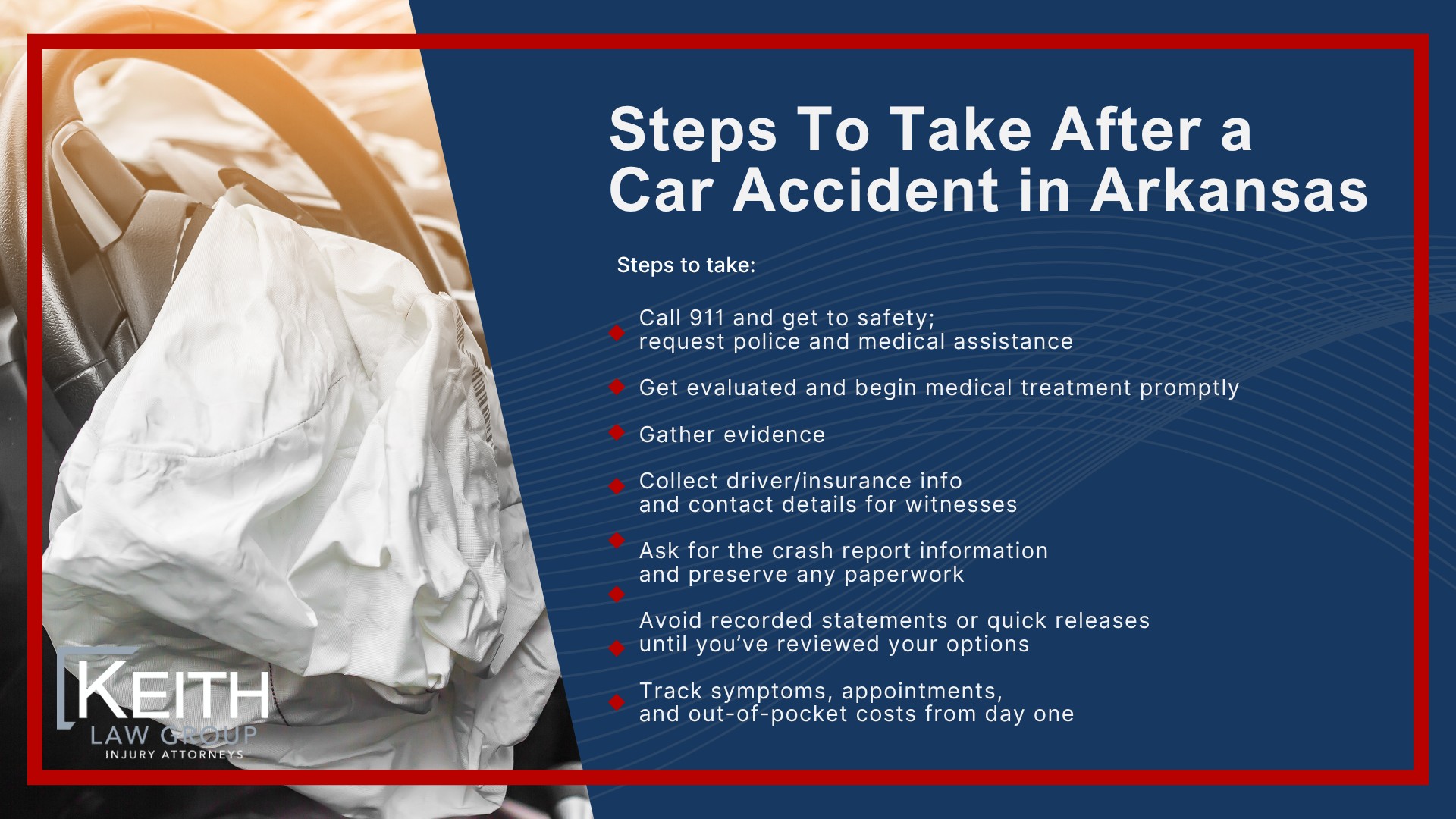 Overview of Different Types of Arkansas Car Accident Evidence; Steps To Take After a Car Accident in Arkansas