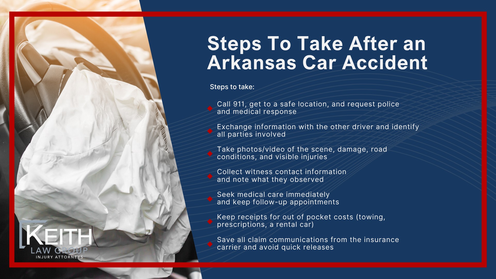 Overview of Different Types of Arkansas Car Accident Evidence; Steps To Take After a Car Accident in Arkansas; Damages in Car Accident Claims; The Legal Process for Car Accident Lawsuits in Arkansas; Arkansas Car Accident Damages; Potential Compensation for Arkansas Car Accidents; What To Do After A Car Accident in Arkansas; Gathering Evidence for a Car Accident Claim; Arkansas Car Accident Damages; Potential Compensation for Arkansas Car Accidents; What To Do After A Car Accident in Arkansas; Gathering Evidence for a Car Accident Claim; Steps To Take After an Arkansas Car Accident