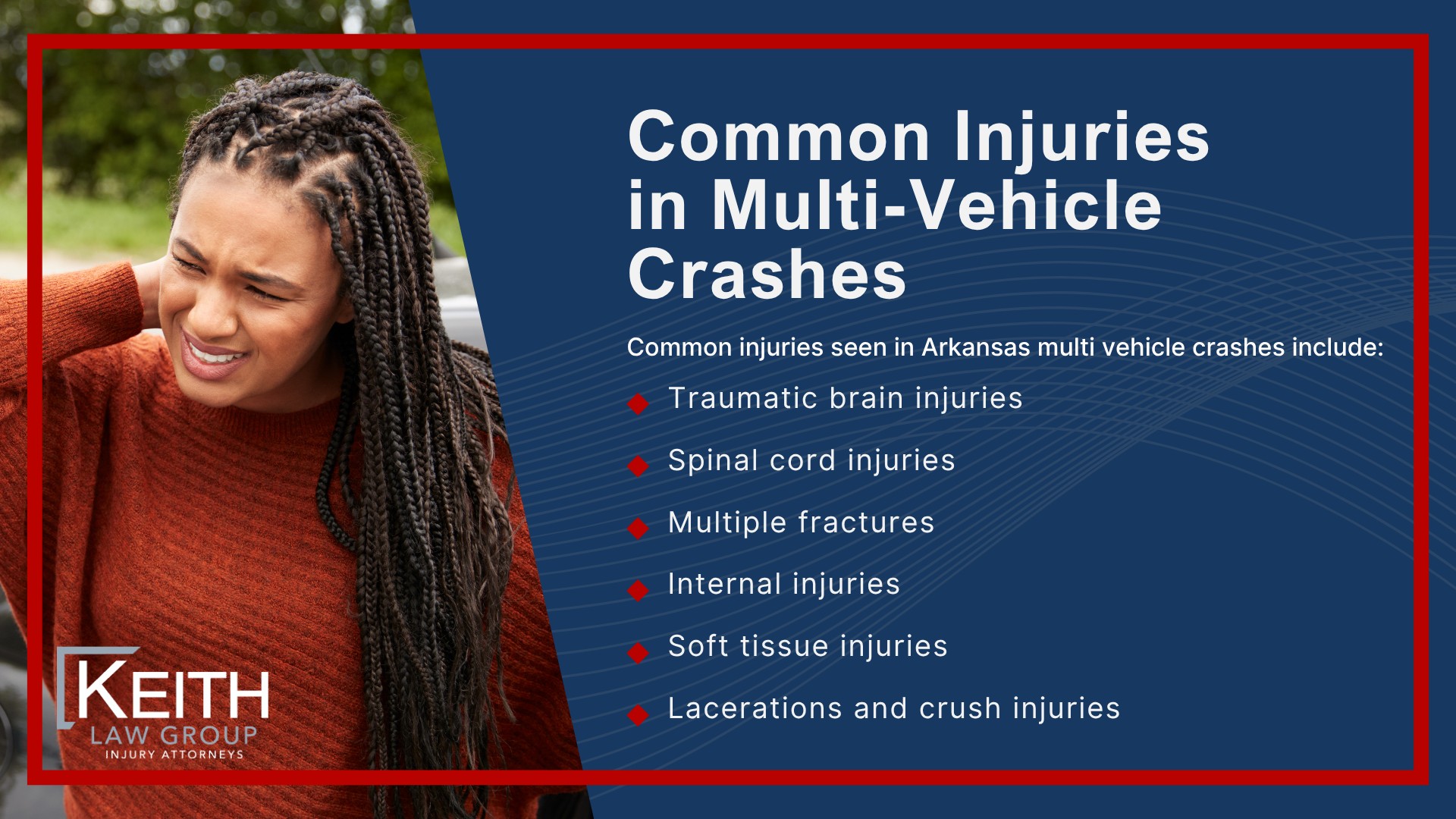 How Multi-Vehicle Crashes Happen in Arkansas; Common Causes of Multi-Vehicle Crashes in Arkansas; Common Injuries in Multi-Vehicle Crashes