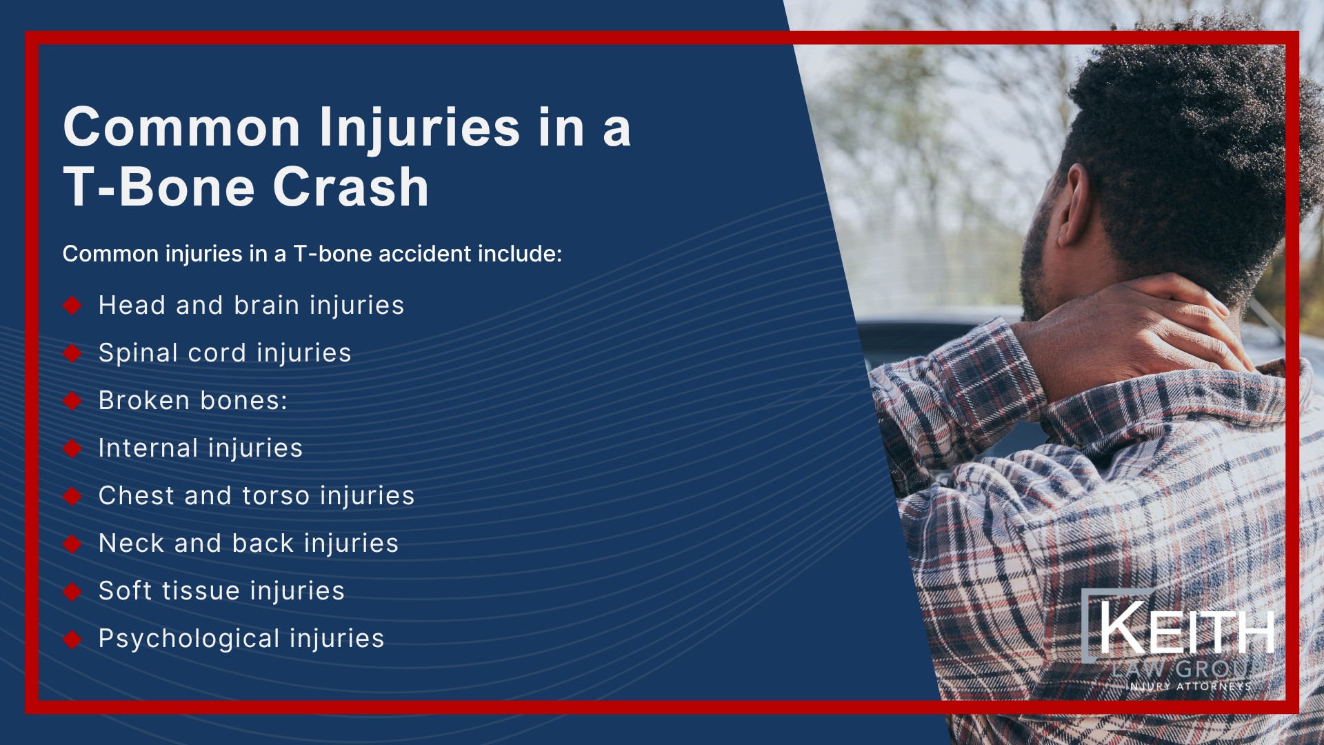 What Is a T-Bone Accident; Common Causes of T-Bone Collisions; Parties Who May Be Held Liable for a T-Bone Crash; Liability in Common T-Bone Scenarios; Evidence Used to Prove Liability in a T-Bone Claim; Common Injuries in a T-Bone Crash