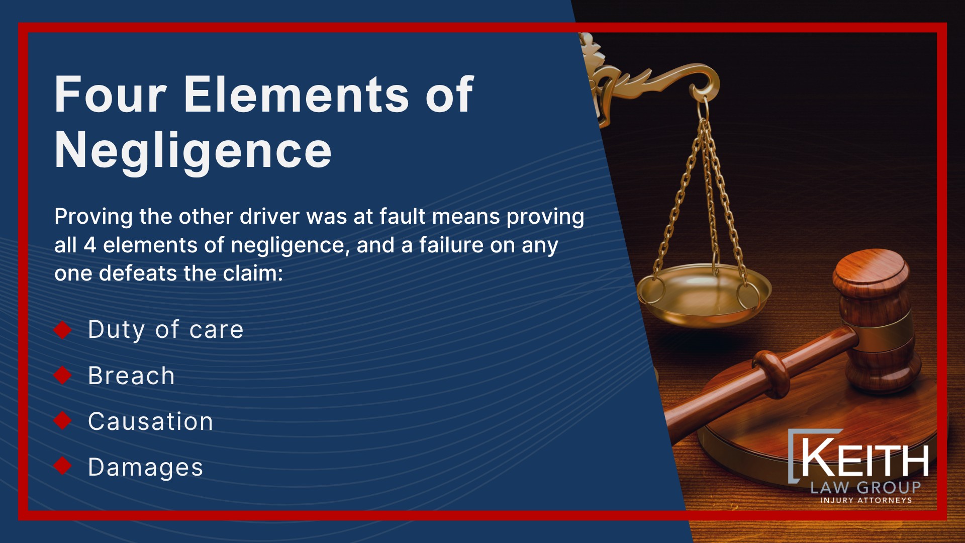 What Is a Sideswipe Accident; Common Causes of Sideswipe Accidents; Determining Fault in a Sideswipe Accident; Four Elements of Negligence