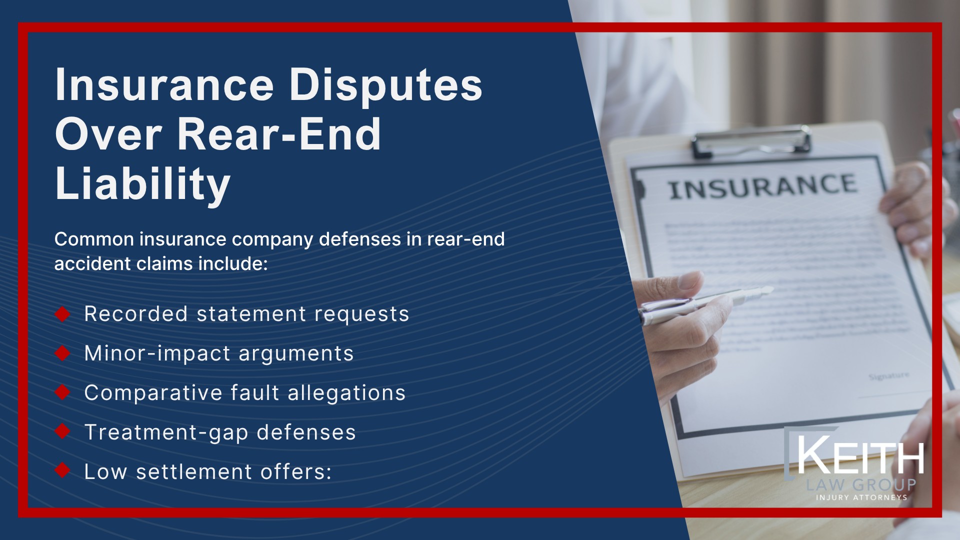 Common Causes of Rear-End Collisions in Arkansas; What Is a Rear-End Accident; Determining Liability in a Rear-End Accident in Arkansas; Parties Who May Be Held Liable for a Rear-End Accident; Liability in Common Rear-End Scenarios; Evidence Used to Prove Liability in a Rear-End Claim; Common Injuries in a Rear-End Accident; Compensation in a Rear-End Accident_ What Damages Can Be Recovered; Insurance Disputes Over Rear-End Liability